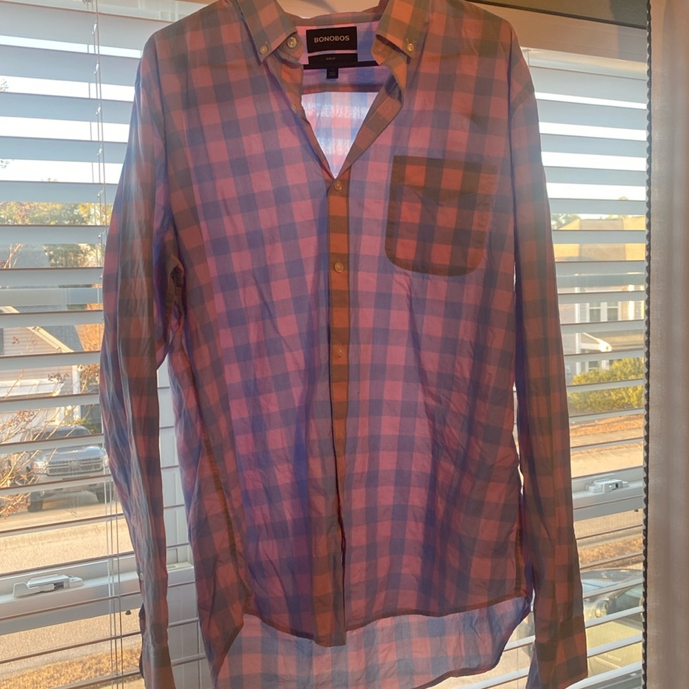 Bonobos Men’s XL Pink & Blue Button Down